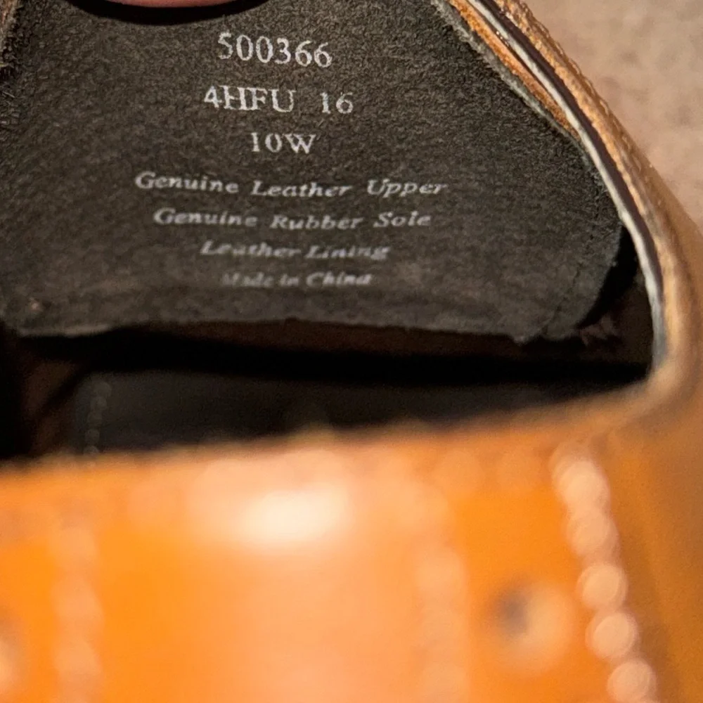 Joseph Abbound Leather Wingtip Oxford Dress Shoes